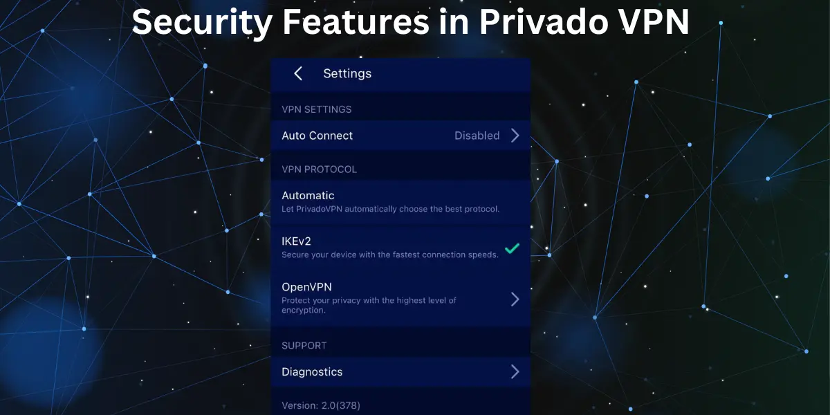 Security Feature in privado VPN
