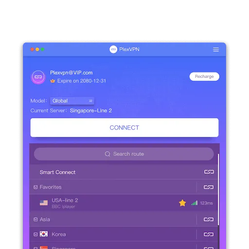 Connect to PlexVPN
