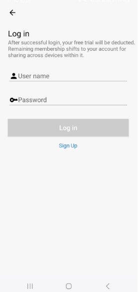 Login credentials requirements 